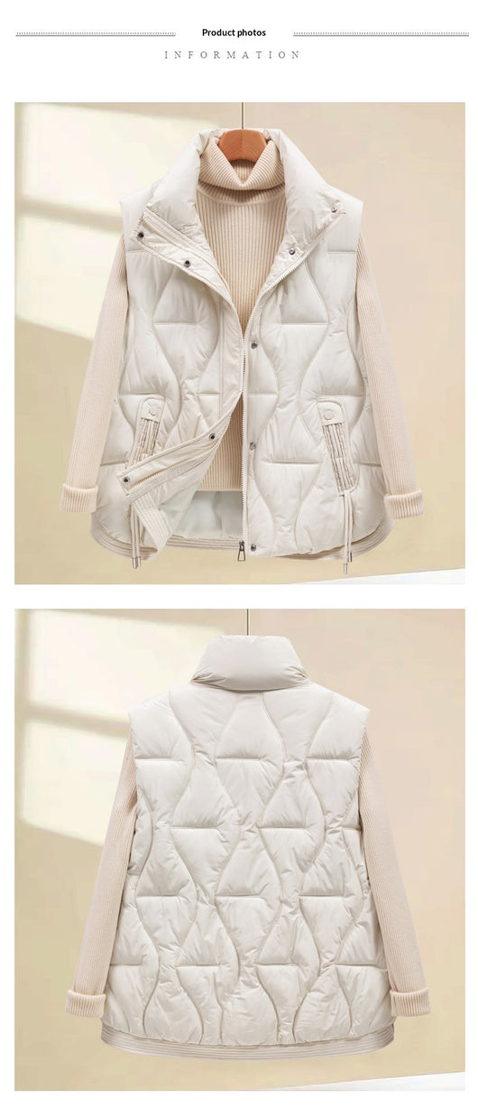 Chaleco Acolchado de Algodón para Invierno - Chaqueta Corta Térmica para Mujer - Image 15