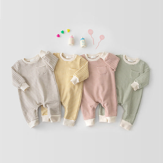 Pijama Enterizo a Rayas para Bebés Niño y Niña