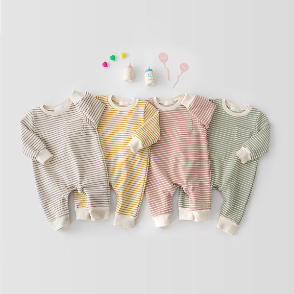 Pijama Enterizo a Rayas para Bebés Niño y Niña