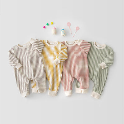 Pijama Enterizo a Rayas para Bebés Niño y Niña