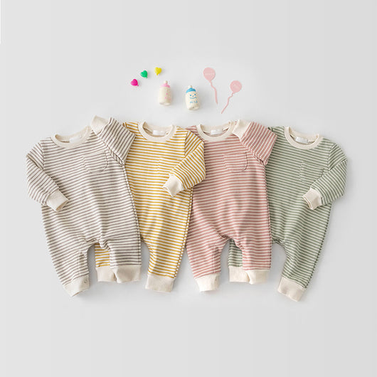 Pijama Enterizo a Rayas para Bebés Niño y Niña