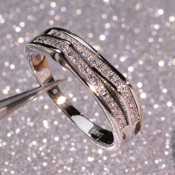 Anillo de Diamantes Doble Corona Micro
