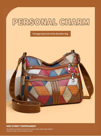 Bolso Bandolera Multicolor con Diseño de Parches Geométricos - Image 7