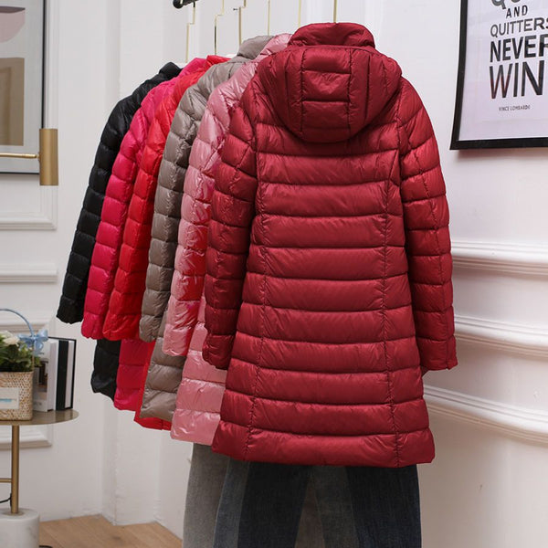 Chaqueta Acolchada Mujer Corta con Capucha Desmontable