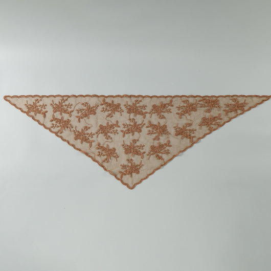 Velo de Novia con Encaje Floral Triangular - Accesorio Nupcial Elegante - Image 9