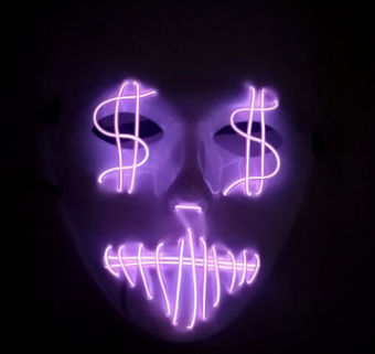 Máscara de Fiesta LED con Diseño de Dólar - Image 8