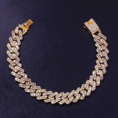 Tobillera Hip-hop Cubana Diamantada - Accesorio Versátil para Cualquier Estilo - Image 9