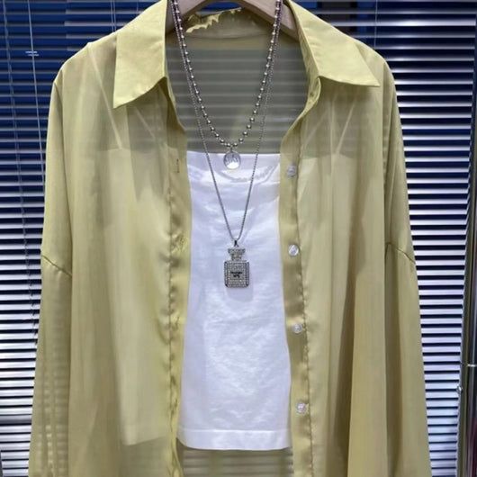 Chaqueta Larga Elegante de Manga Larga en Perla - Diseño Sofisticado y Minimalista - Image 13
