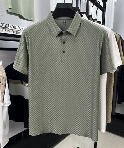 Playera Polo Hombre Jacquard Cuadros Transpirable Verano - Image 36