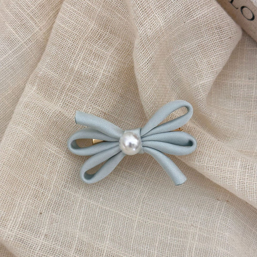 Clips de Cabello con Moño de Perla - Par de Horquillas Pato Laterales - Image 9