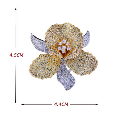 Broche Floral de Circonia Cúbica Estilo Europeo y Americano - Image 6