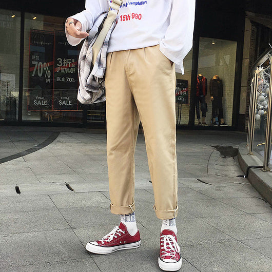Overol Casual Estilo Harajuku de 9 Puntos para Hombre - Image 12