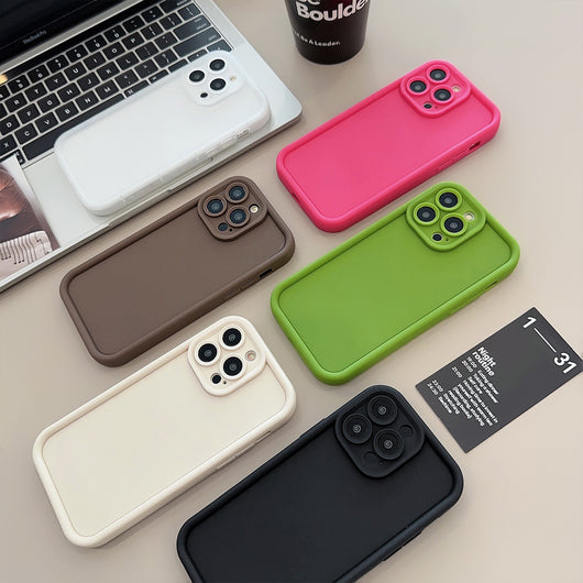 Funda Silicona Integral de Color Sólido para Teléfono - Image 12