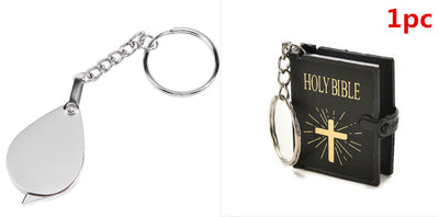 Mini Biblia Inglesa Llavero de Papel Real - Joyería Cristiana Portátil - Image 20
