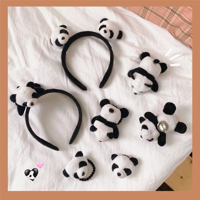Broche Panda Acostado - Accesorio para Bolsa y Pelo