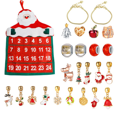 Calendario Navideño con Joyero - Set DIY de Pulseras y Collares