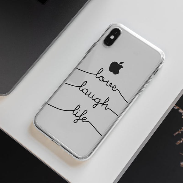Funda Transparente con Diseño de Letras para Celular - Image 13