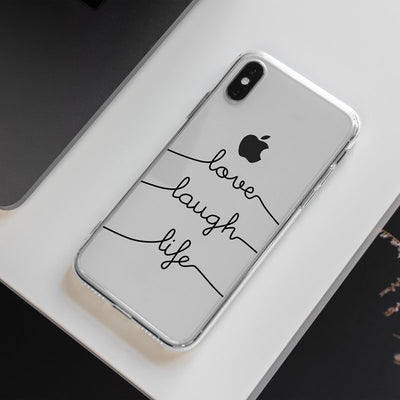 Funda Transparente con Diseño de Letras para Celular - Image 13