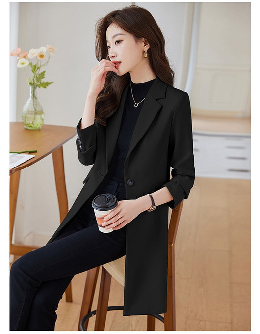 Abrigo Trench Coat Midi Negro para Mujer - Image 12