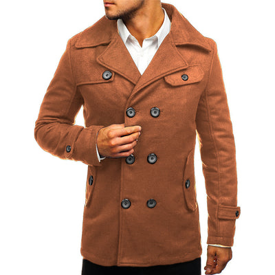 Abrigo de Lana Doble Botonadura Slim Fit para Hombre - Image 13