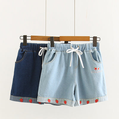 Jeans Anchos Fresa para Mujer - Corte Holgado y Moderno