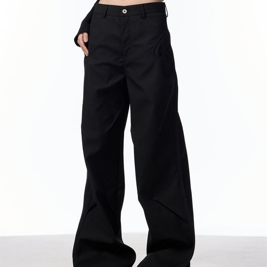 Pantalones Casuales Plisados Retro Americano para Mujer