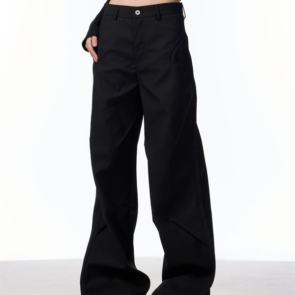 Pantalones Casuales Plisados Retro Americano para Mujer