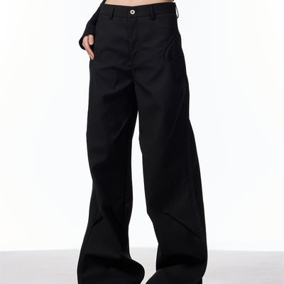 Pantalones Casuales Plisados Retro Americano para Mujer