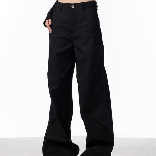 Pantalones Casuales Plisados Retro Americano para Mujer