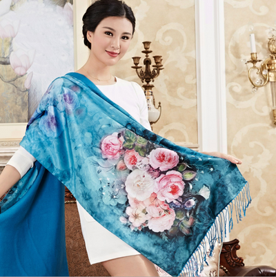 Pañuelo de Seda Doble para Mujer - Largo y Elegante - Image 12