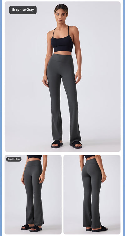 Pantalones Yoga Cintura Alta Levantacaderas Pierna Ancha Sin Marcas Efecto Segunda Piel - Image 14