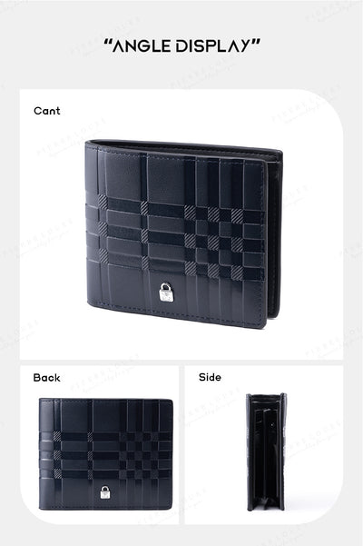 Billetera Delgada para Hombre con Múltiples Compartimentos y Diseño Rayado - Image 24