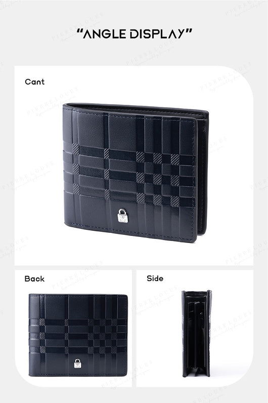 Billetera Delgada para Hombre con Múltiples Compartimentos y Diseño Rayado - Image 24
