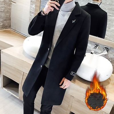 Abrigo de Invierno para Hombre en Algodón y Lana