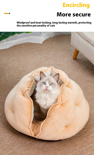 Cama Respirable para Gatos Dumpling - Nido Semicerrado Cuatro Estaciones - Image 13