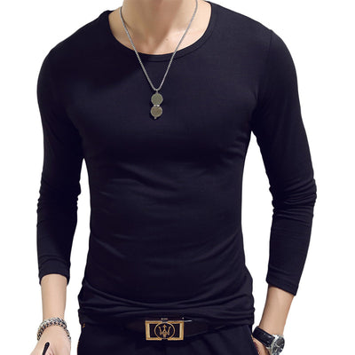 Suéter Cuello Redondo Ajustado Liso para Hombre - Image 18