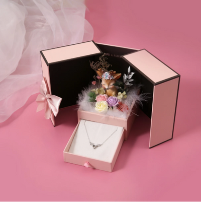 Caja de Regalo Floral Tanabata San Valentín Empaque Premium