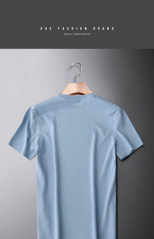Camiseta Hombre Algodón Mercerizado Sin Costuras - Cuello Redondo Manga Corta - Image 13