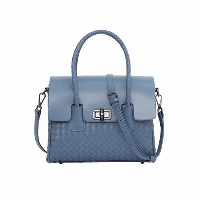 Bolso Bandolera de Cuero Tejido con Gran Capacidad para Mujer - Image 9