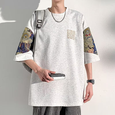 Camiseta Manga Corta Hombre Estilo Chino Diseño Nacional - Image 3