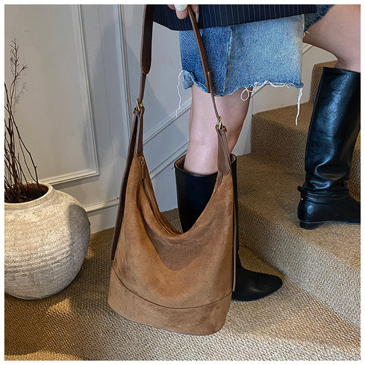 Bolsas Bucket de Ante Vintage para Mujer - Image 30