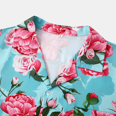 Camisa Estampada Hawaii Beach Ice Silk para Hombre - Image 3