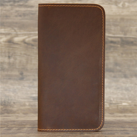 Billetera Larga de Cuero Crazy Horse para Hombre con Portadocumentos - Image 12