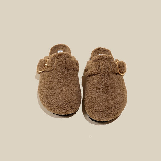 Pantuflas de Invierno Retro con Plataforma - Comodidad de Terciopelo y Lana