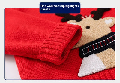 Suéter Navideño Grueso con Reno Cartoon - Abrigo Cálido para Invierno - Image 14