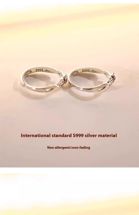 Anillo de Plata Pura S999 Diseño Exclusivo para Mujer - Image 17