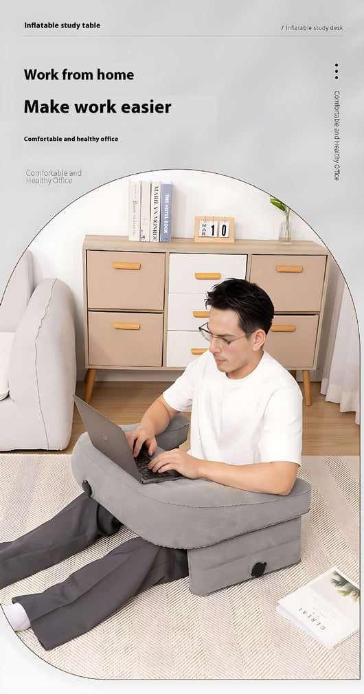 Mesa de Lectura Inflable Plegable con Almohada para Libros - Image 11