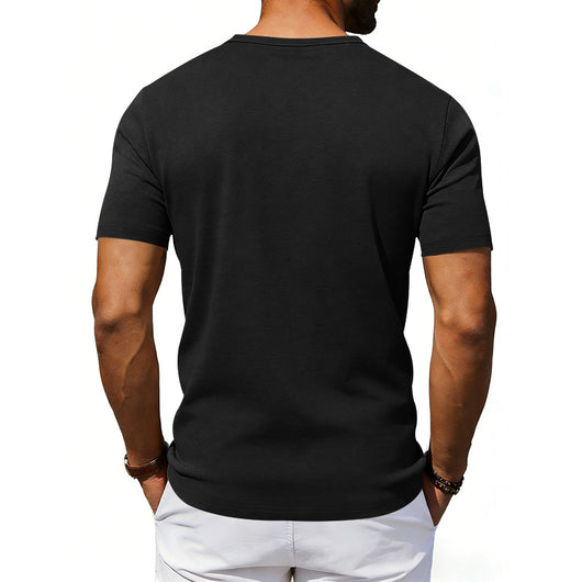 Playera Holgada Casual para Hombre con Cuello Amplio y Mangas Cortas - Image 27
