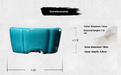 Maceta de Barro Púrpura Estilo Chino con Patrones Geométricos para Bonsái - Image 16