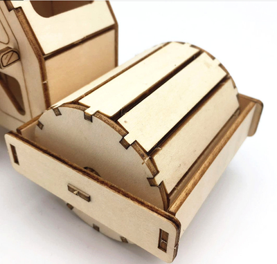 Kit de Construcción Rodillo Compactador STEAM - Juguete Educativo de Ingeniería en Madera - Image 11